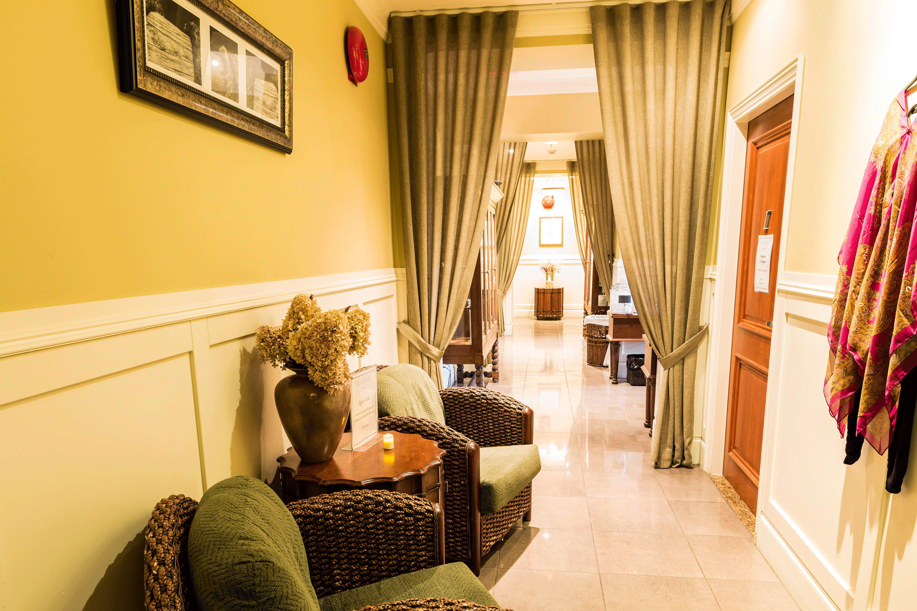 hallway to spa