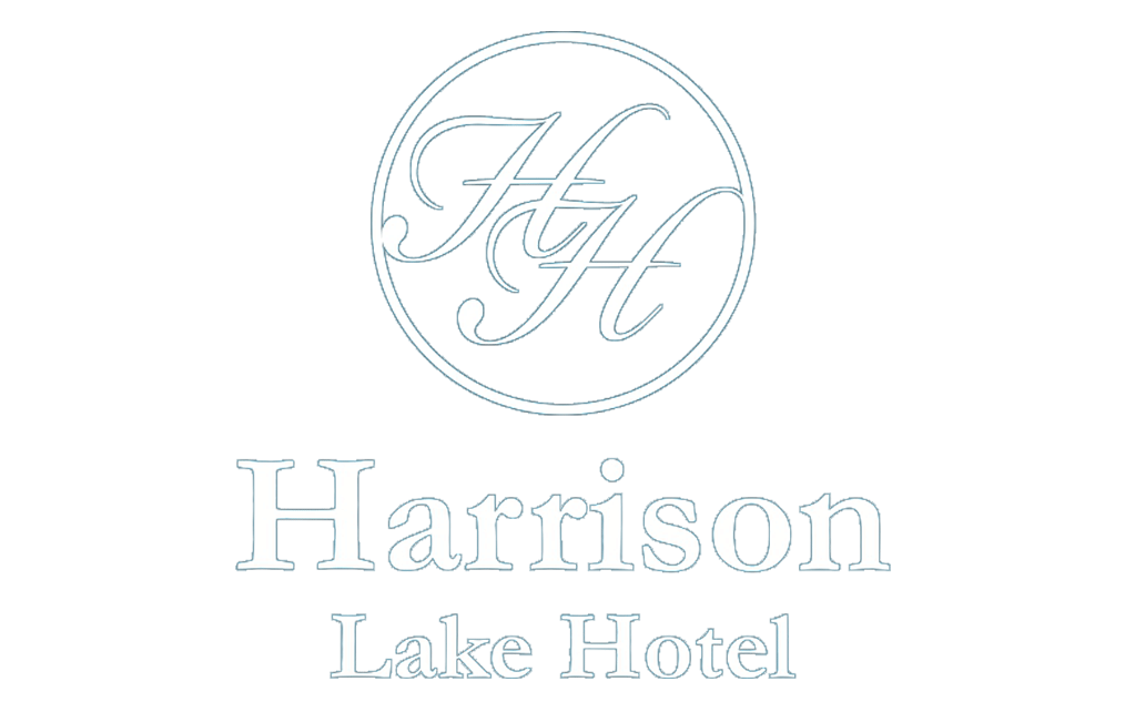 Official white logo of Harrison Lake View Suites used at Fairmont Hot Springs Resort