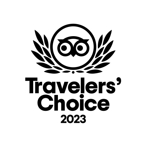 Animated logo of Travelers' Choice 2023 used at Eastin Ashta Resort Canggu