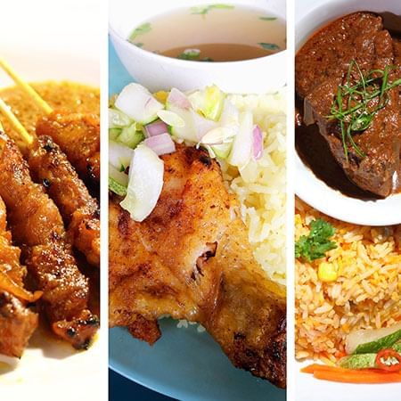 malaysia port dickson local food nasi lemak and chicken rice