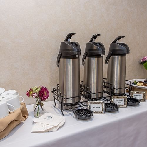 Refreshments served in event rooms at The Centennial Hotel