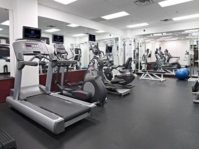 Exercise equipment in fitness centre