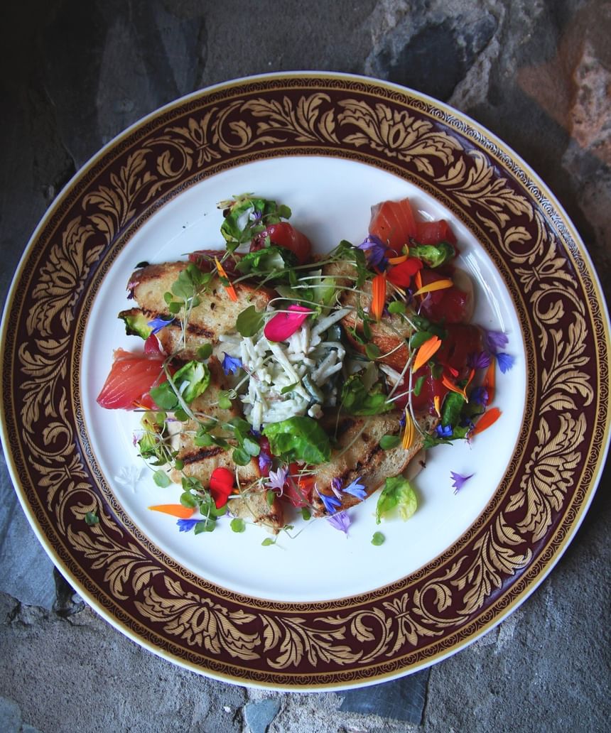 Lamb Ribblet dish served in Louise Taverne & Wine Bar near Hotel Port Royal