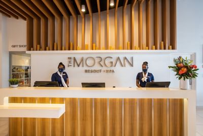 Receptionists by the Front desk, The Morgan Resort Spa Village