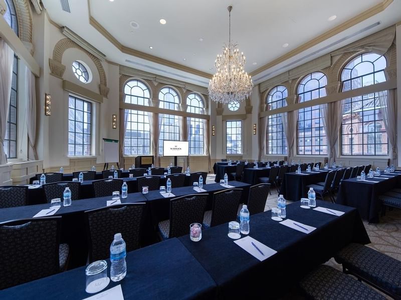 Classroom seating in TipTopTap Ballroom at Warwick Allerton - Chicago