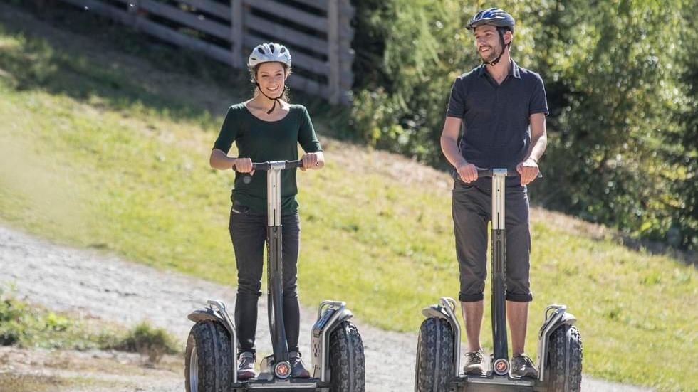 Couple on a Segway tour near Falkensteiner Hotels