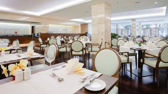 Interior of Brasserie at Crowne Plaza Hotel Bucharest