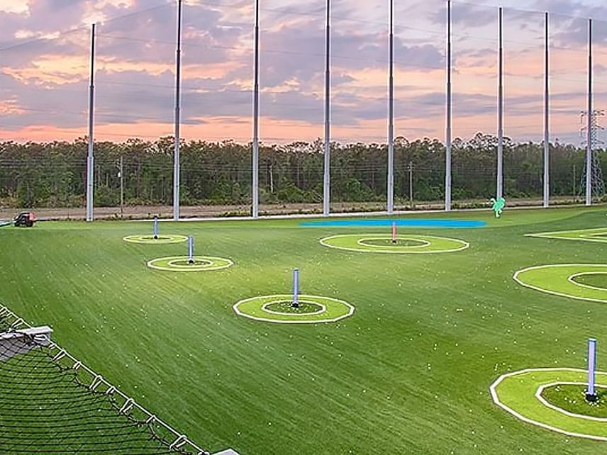 Aerial view of Drive Shack golf range near Lake Buena Vista Resort Village & Spa