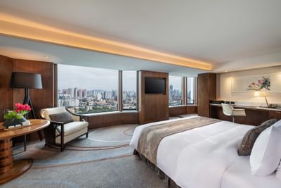 Interior of Club Deluxe room at White Swan hotel