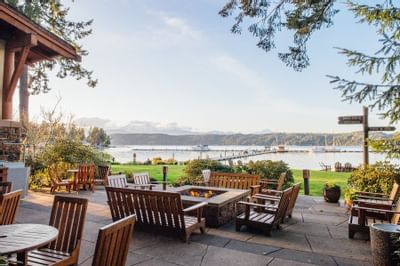 Daytime view of Firepit Patio at
Alderbrook Resort & Spa