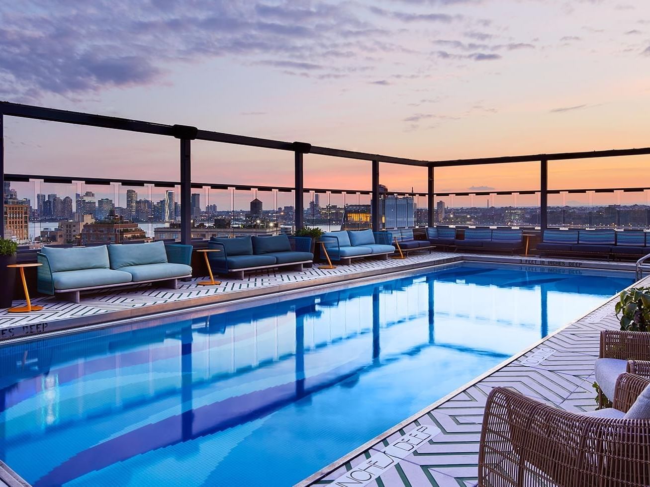 Lounge by the Rooftop pool at Gansevoort Meatpacking NYC