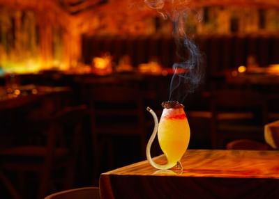 Smoking Cocktail on the bar at RUKA of The Godfrey Hotel