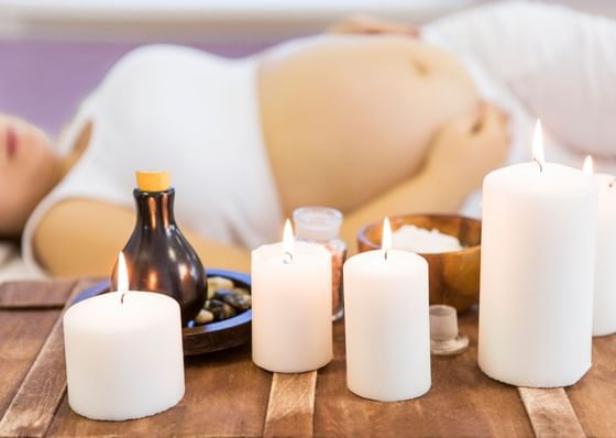 Close-up Prenatal Massage kit at Honor's Haven Retreat