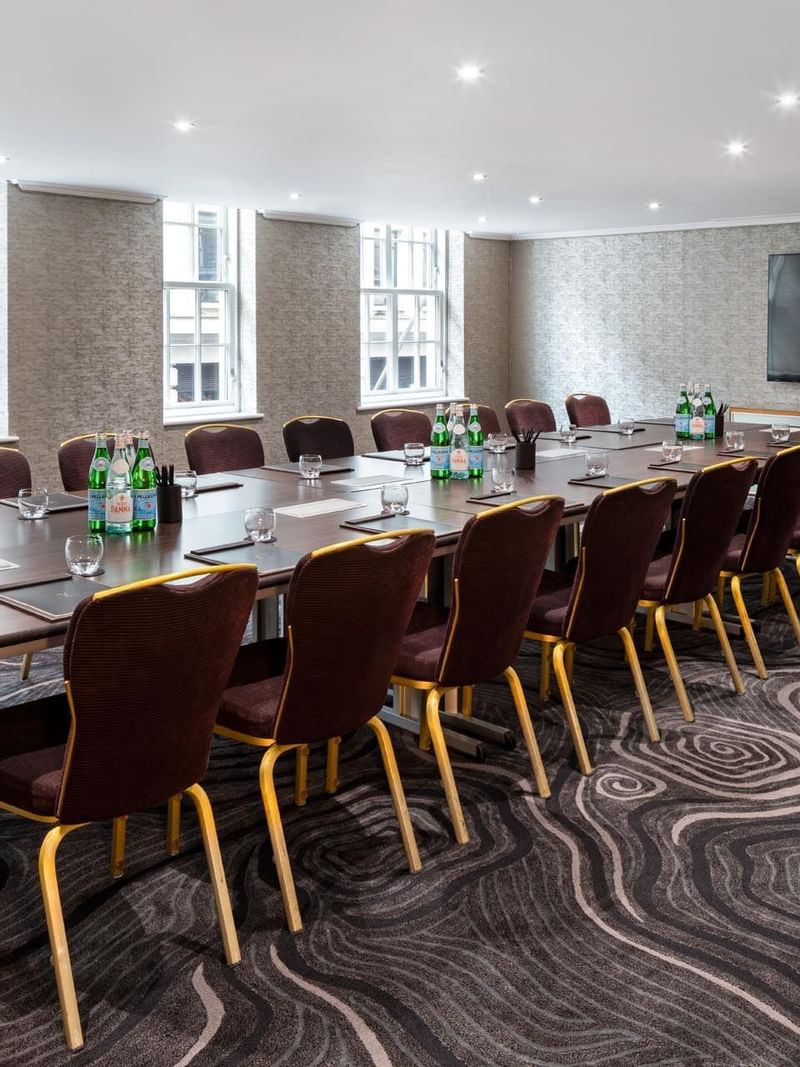 Table setting in an event room at The May Fair Hotel London