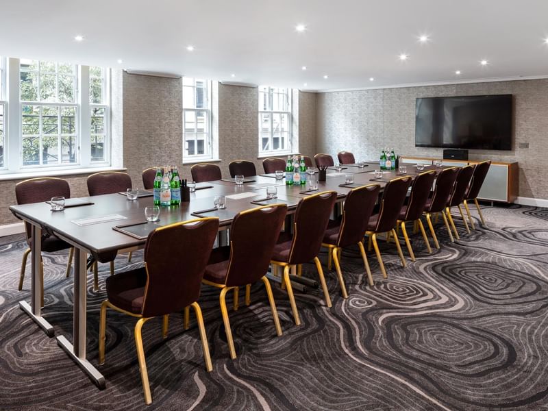 Table setting in an event room at The May Fair Hotel London