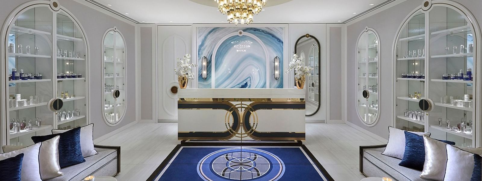 Reception area & lobby in a crown spa at Crown Hotels Group