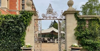 Exterior of entrance at Easthampstead Park Hotel