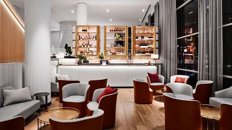 Lounge area in PS Wine Cafe at Novotel Sydney Darling Square