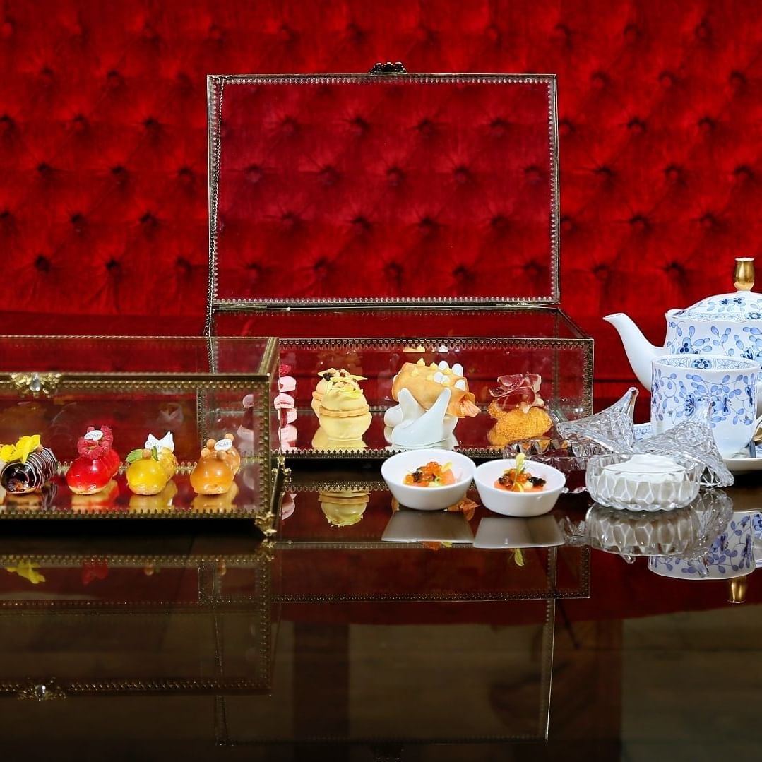 A high tea arranged at Hotel Éclat Beijing