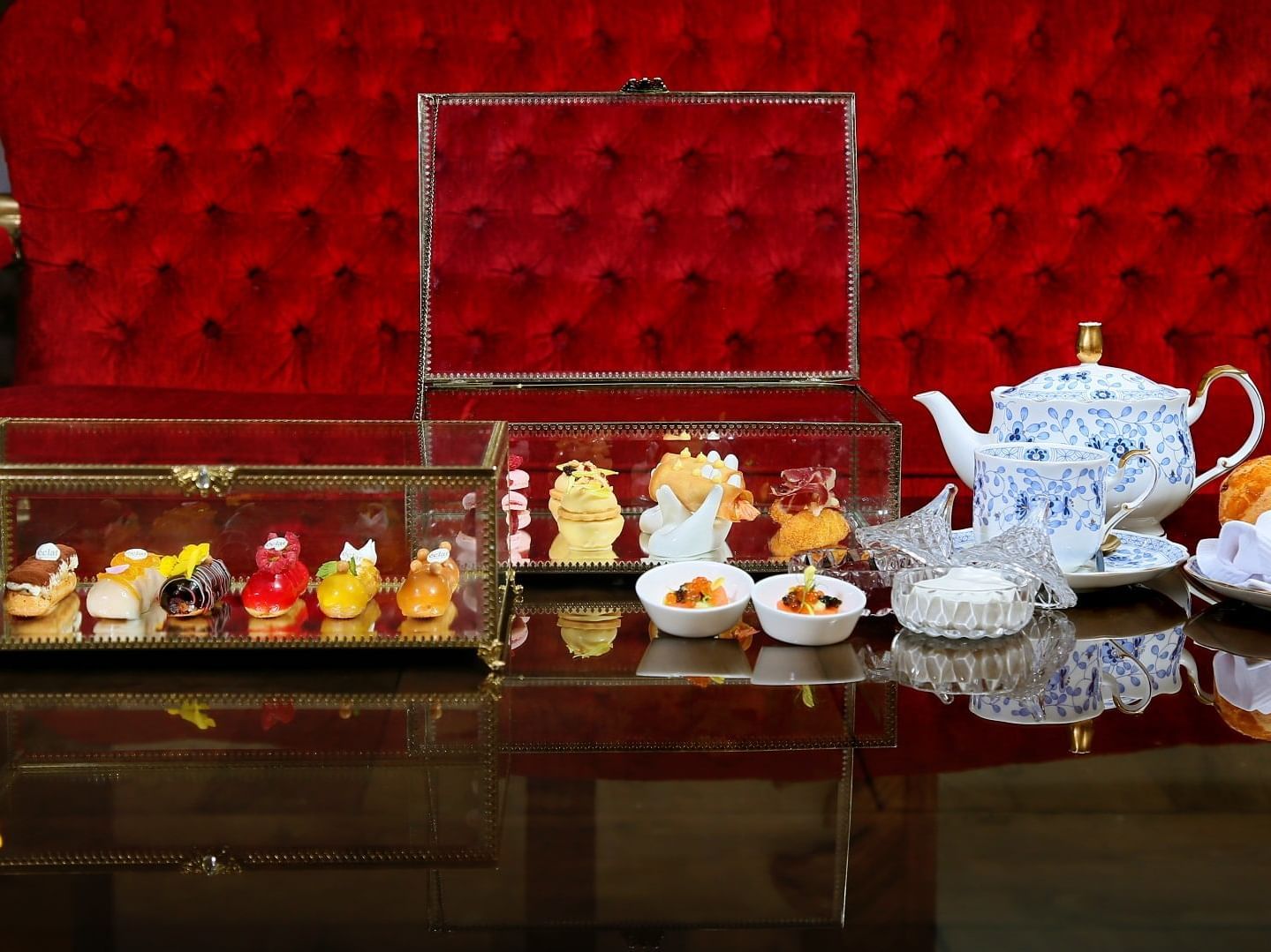 A high tea arranged at Hotel Éclat Beijing