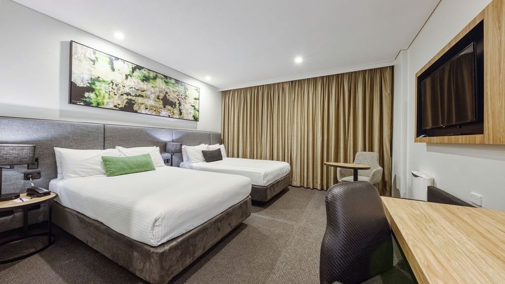 Double Beds in Superior Room at Mercure Penrith Hotel Australia