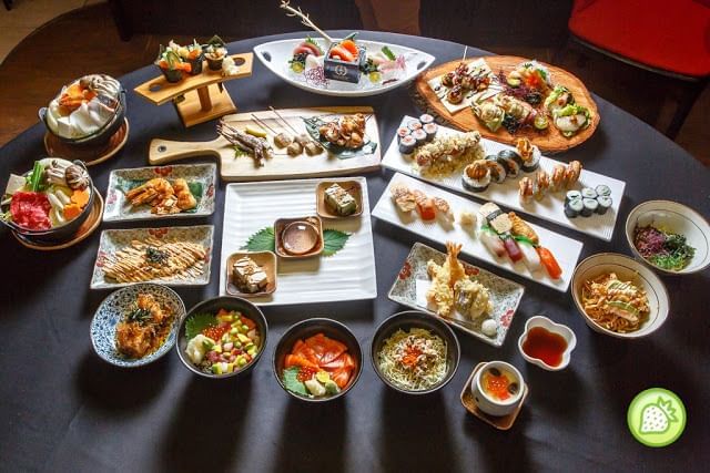High-angle view of served food at Sunway Lagoon Hotel