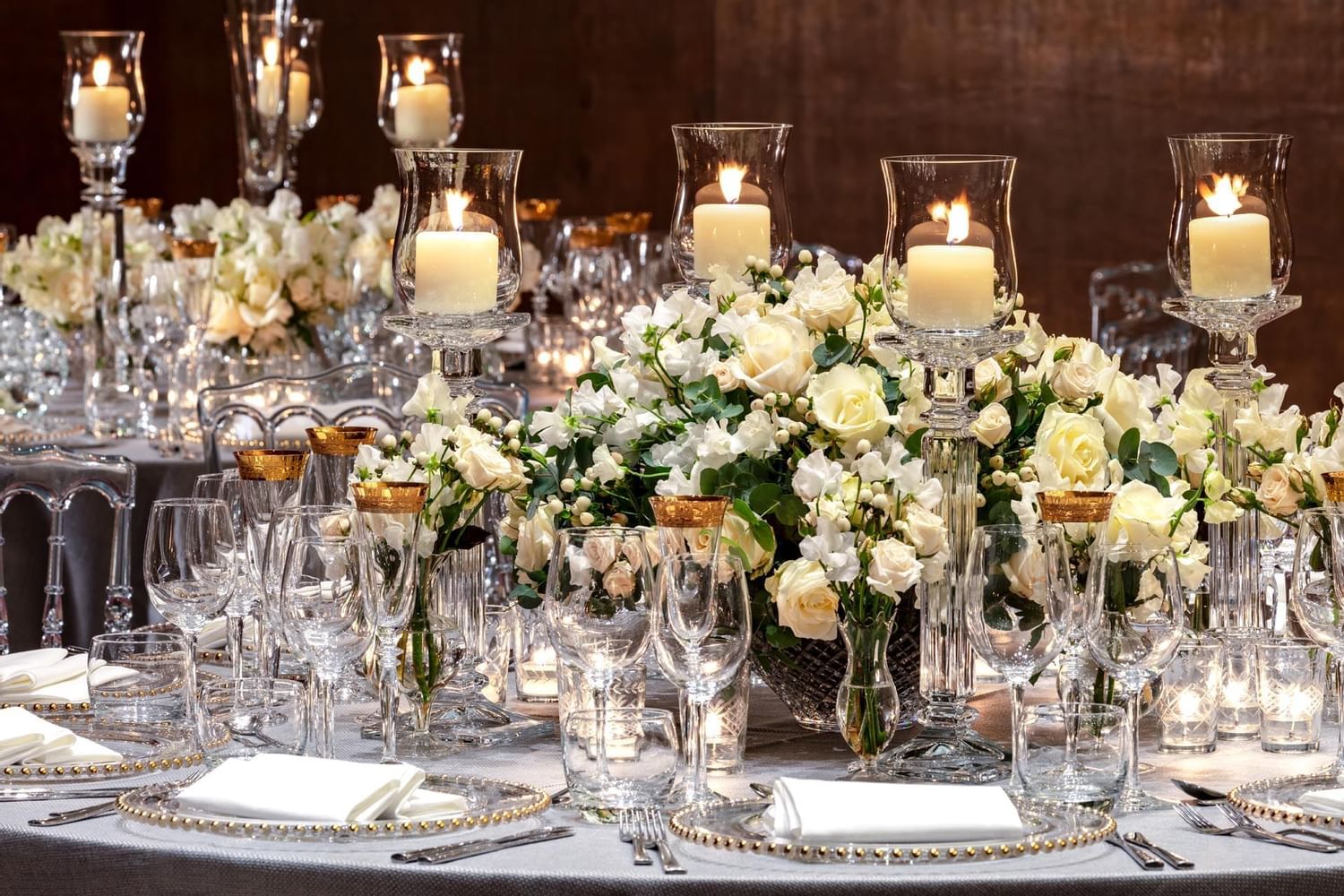 Closeup of decorations in Crystal room at May Fair Hotel London