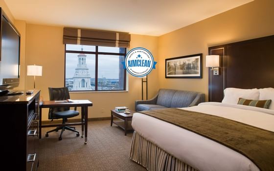 Interior view of a room at New Haven Hotel