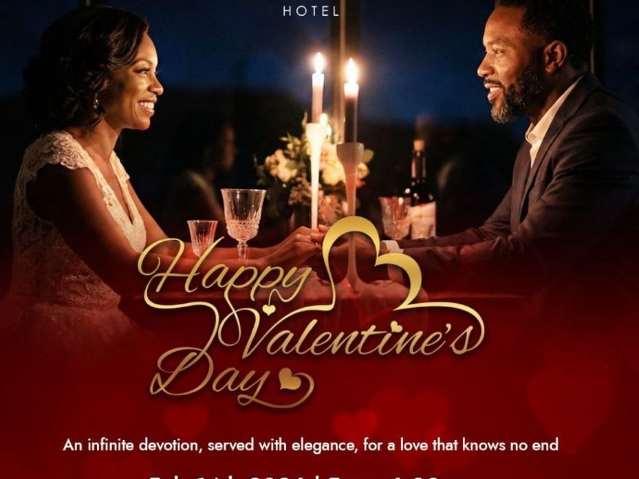 Romantic Valentine’s Day Dinner at Tamarind Tree Hotel with live band and rose for the lady.