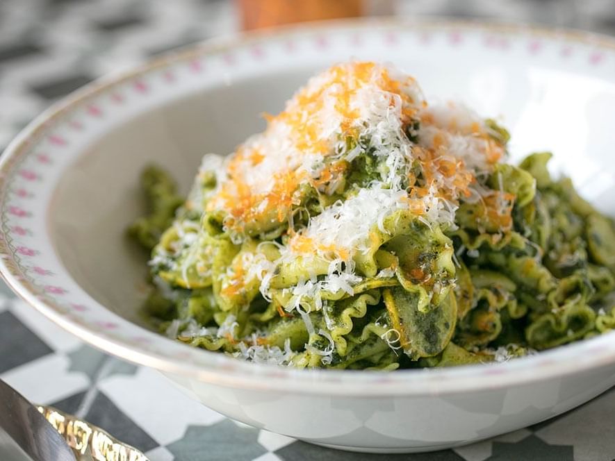 A pasta dish served at Gianna Restaurant near St. James Hotel