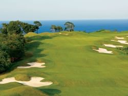 Distant view overlooking The White Witch golf course & sea near Holiday Inn Montego Bay