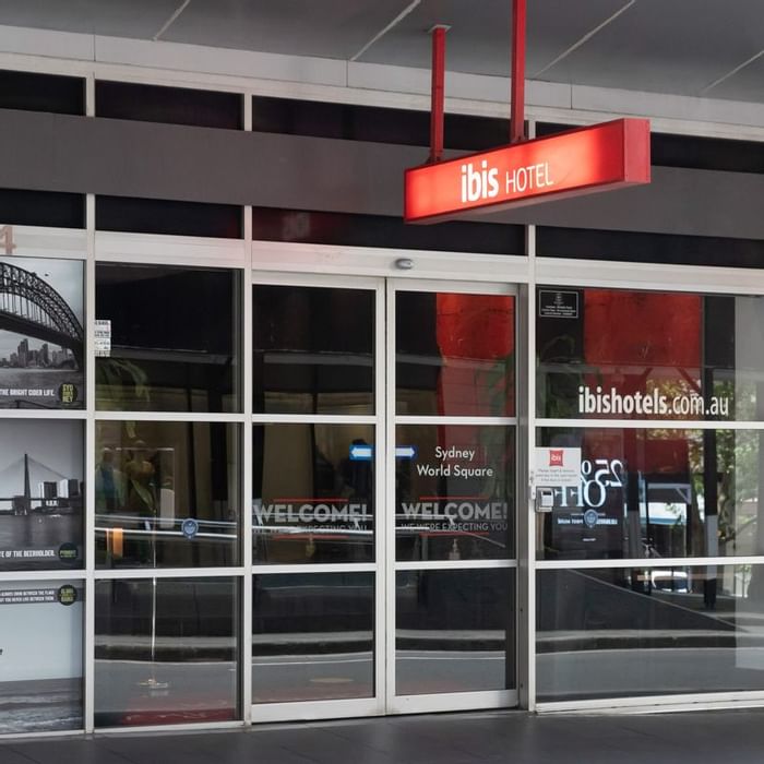 front of ibis world square
