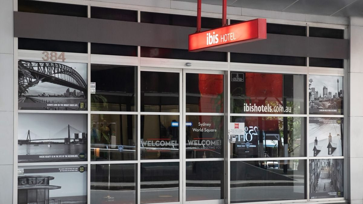 front of ibis world square