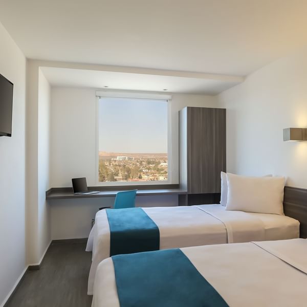 Superior Twin Room with open windows at One Hotels