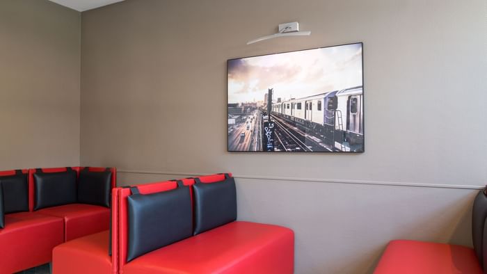 Interior of a dining area at Hotel Agora