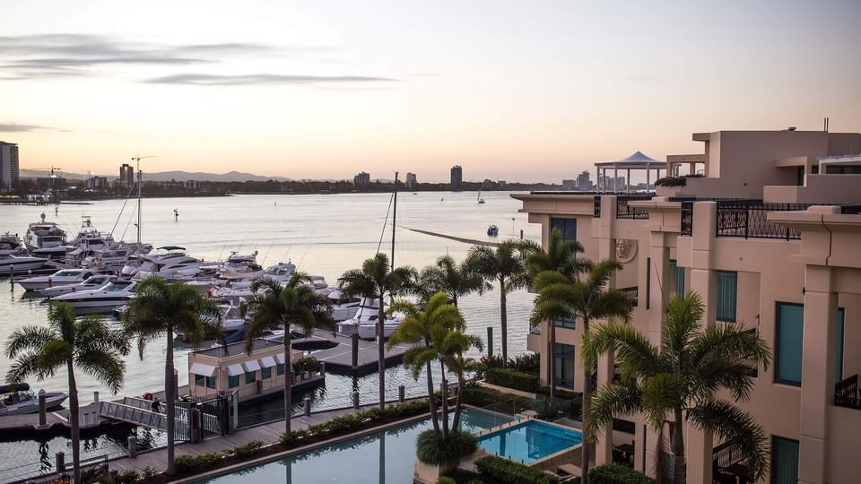 Marina View at Dusk from Imperial Gold Coast