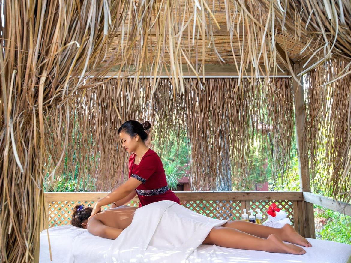 A client having spa treatments at  Marmaris Bay Resort