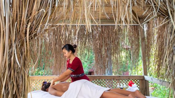 A client having spa treatments at  Marmaris Bay Resort