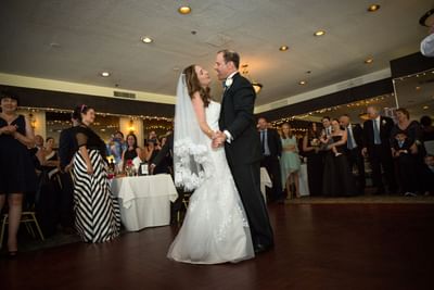 Wedding couple dancing at La Tourelle Hotel and Spa