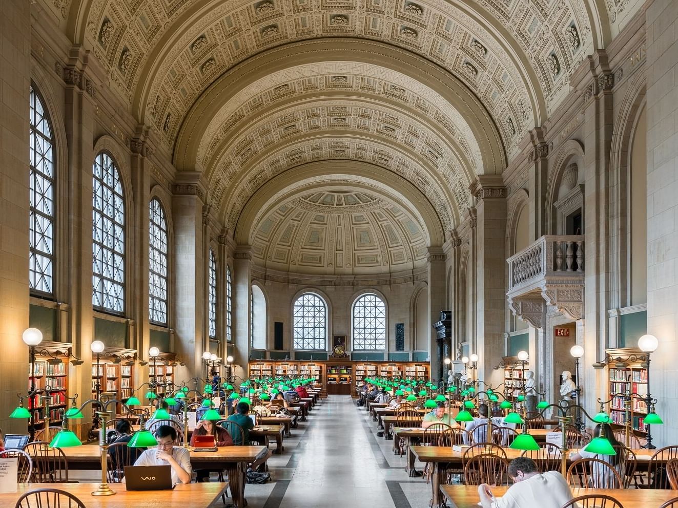 Interior of Boston Public Library near The Godfrey Boston Hotel