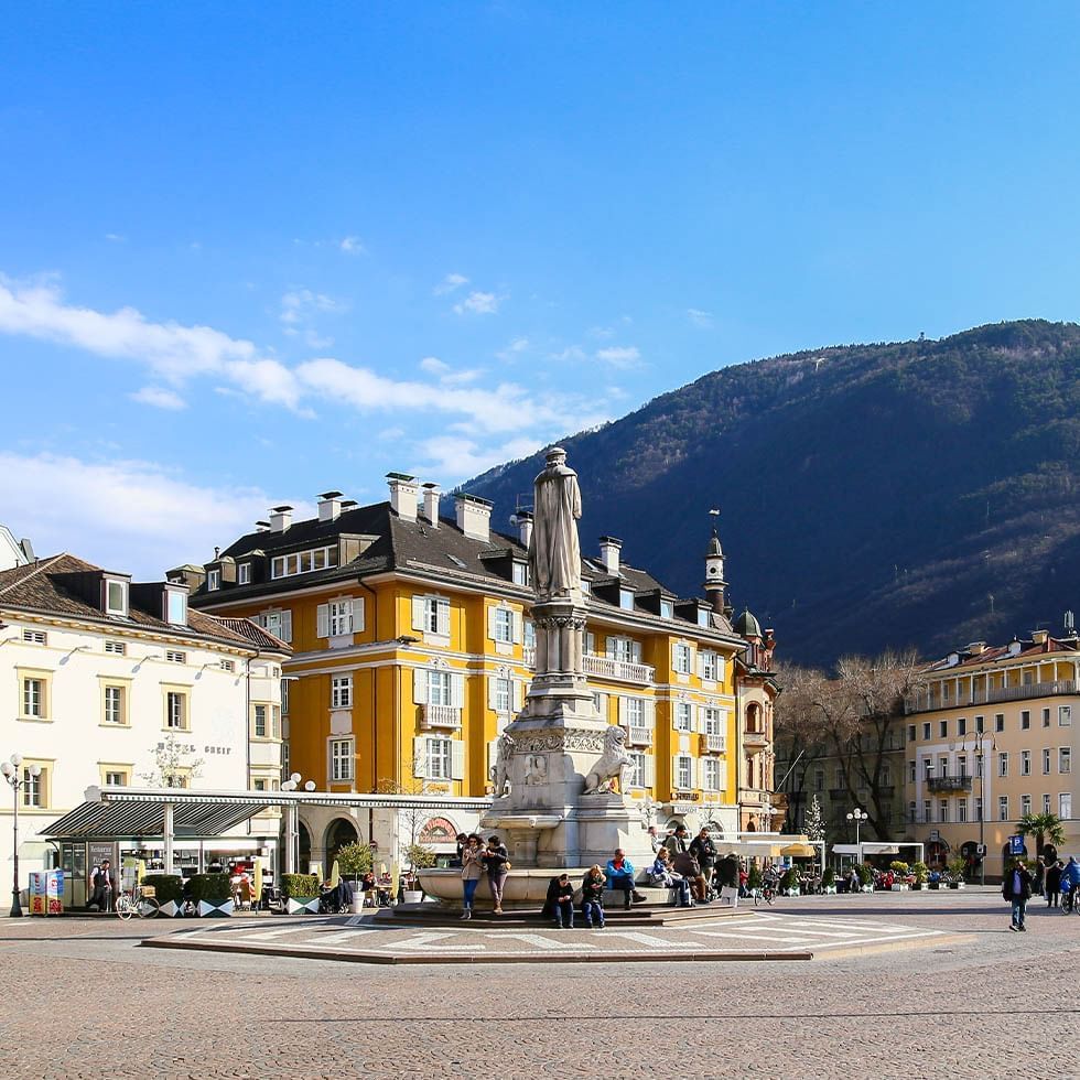 Buildings in Bolzano city near Falkensteiner Hotels