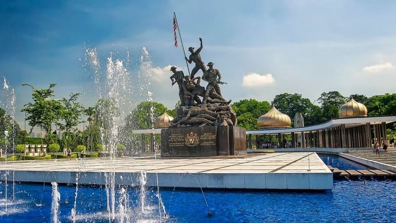 Fountain & sculptures in Tugu Negara near Sunway Resort Hotel