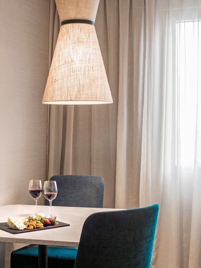 Close-up of a dish served in a room at Crown Hotel Perth