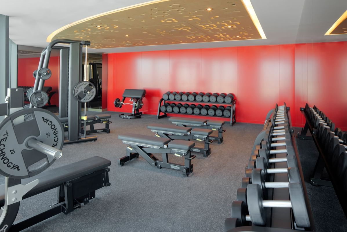 Interior view of Fully equipped Pause Fitness at Paramount Hotel Dubai