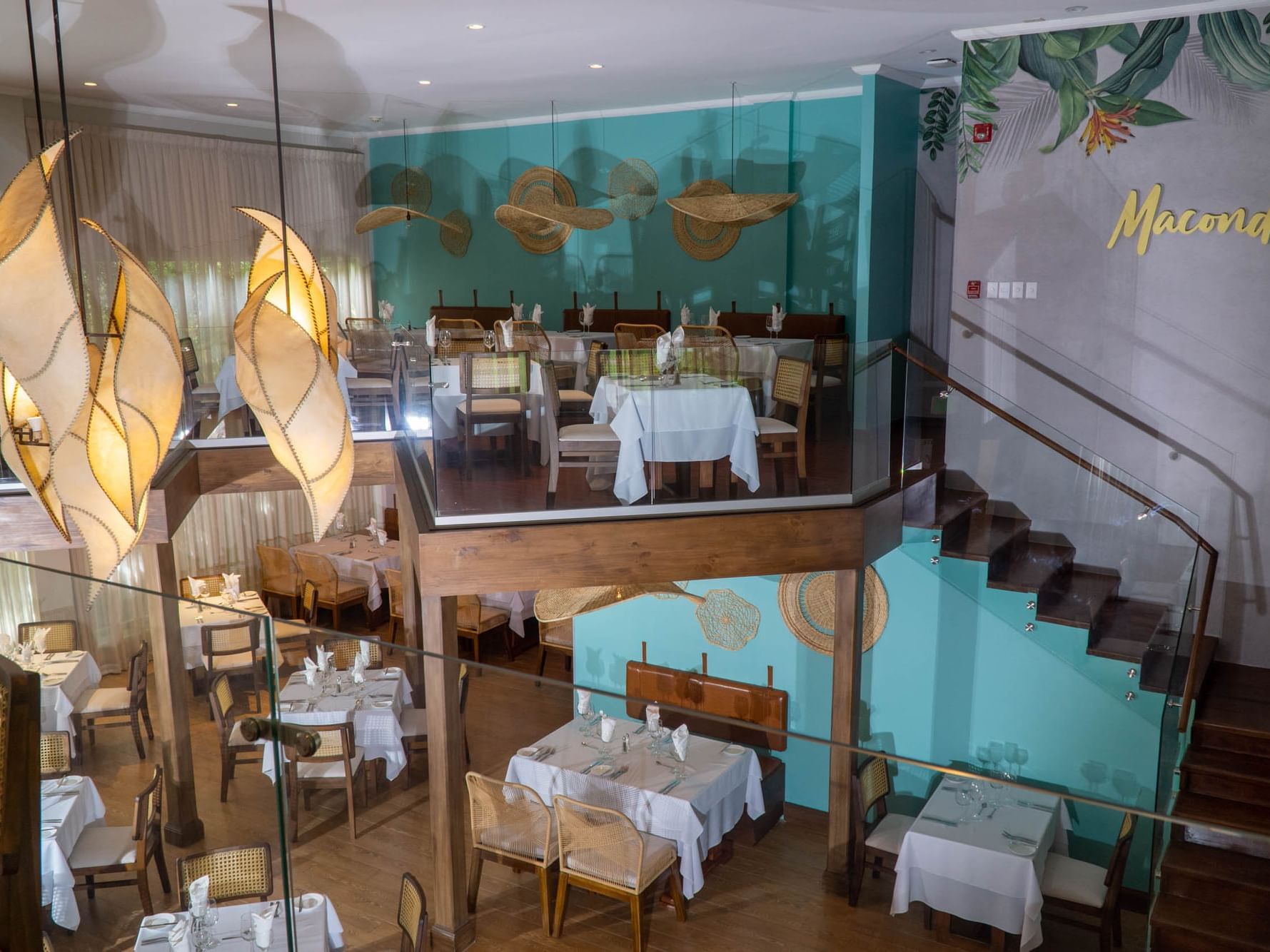 The beautiful interior of Macondo Restaurant at Fiesta Resort