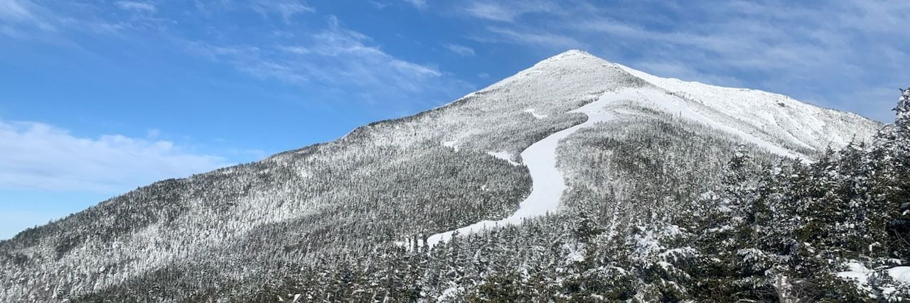 Whiteface Mountain on a sunny day.
