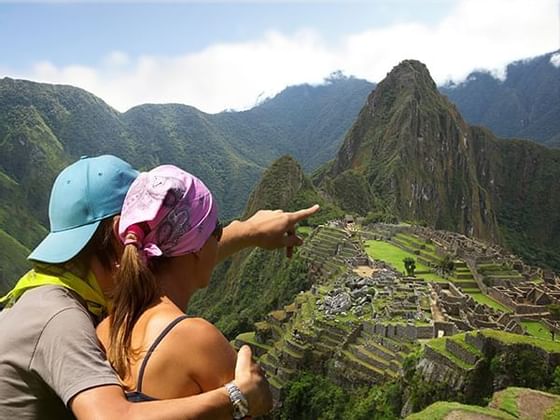 vista superior de murallas de Machu Picchu