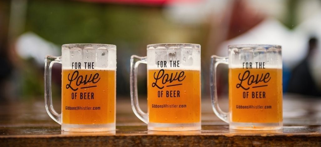 three beer mugs at the Whistler Beer Festival