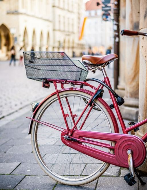 A bike in the street near The Mauritzhof Hotel Münster