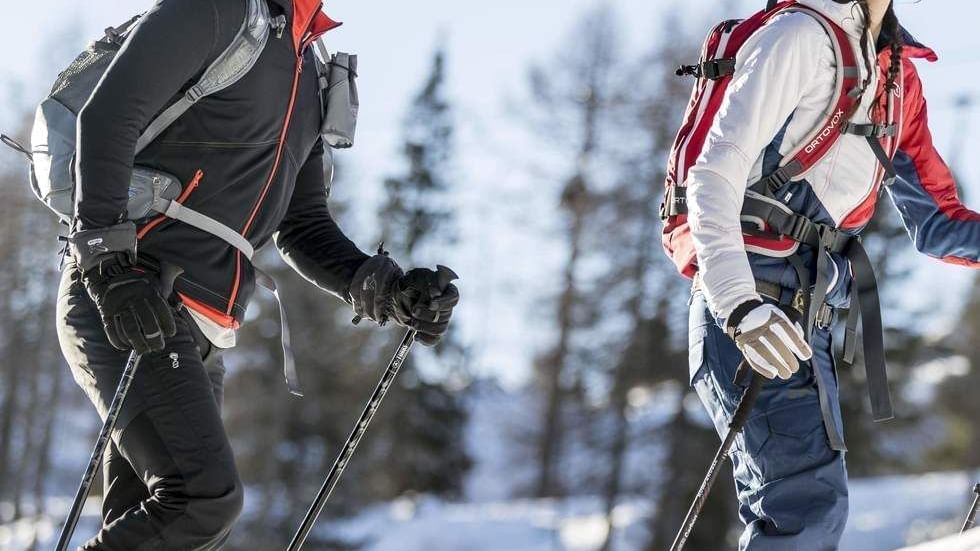 A couple while ski touring near Falkensteiner Hotel Sonnenalpe